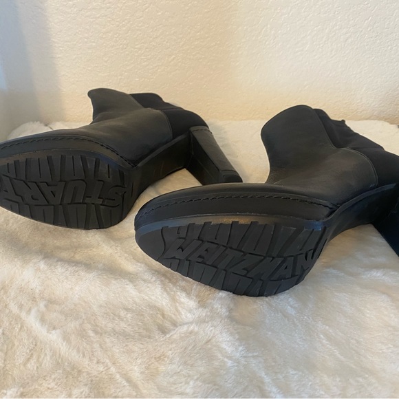 Stuart Weitzman Stretch leather healed booties size 7 - Picture 4 of 4